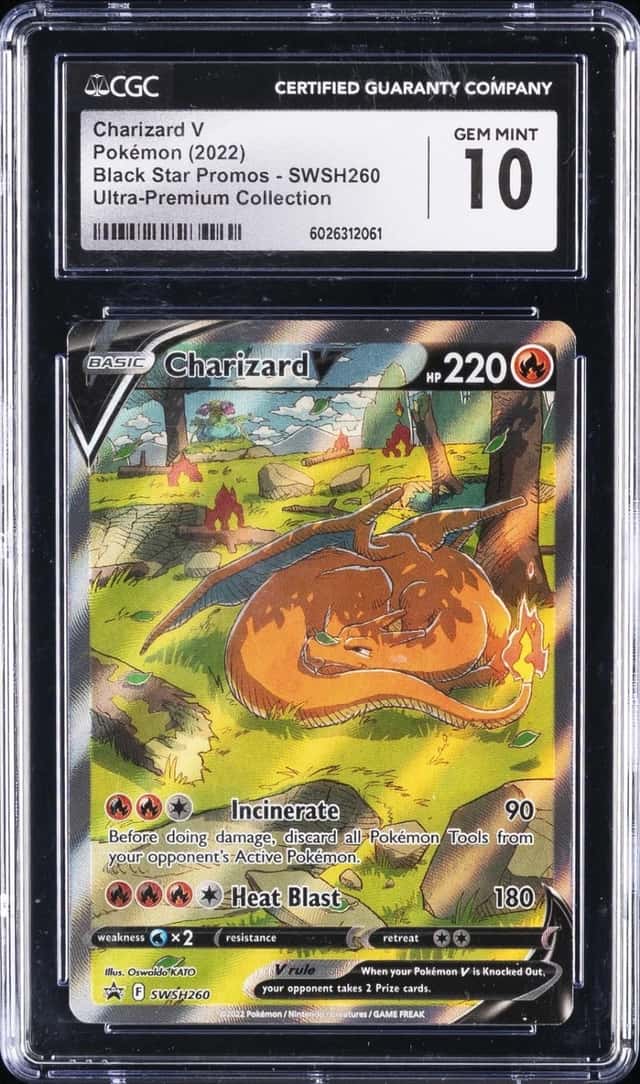 2022 POKEMON BLACK STAR PROMOS #SWSH260 CHARIZARD V CGC 10 GEM MINT