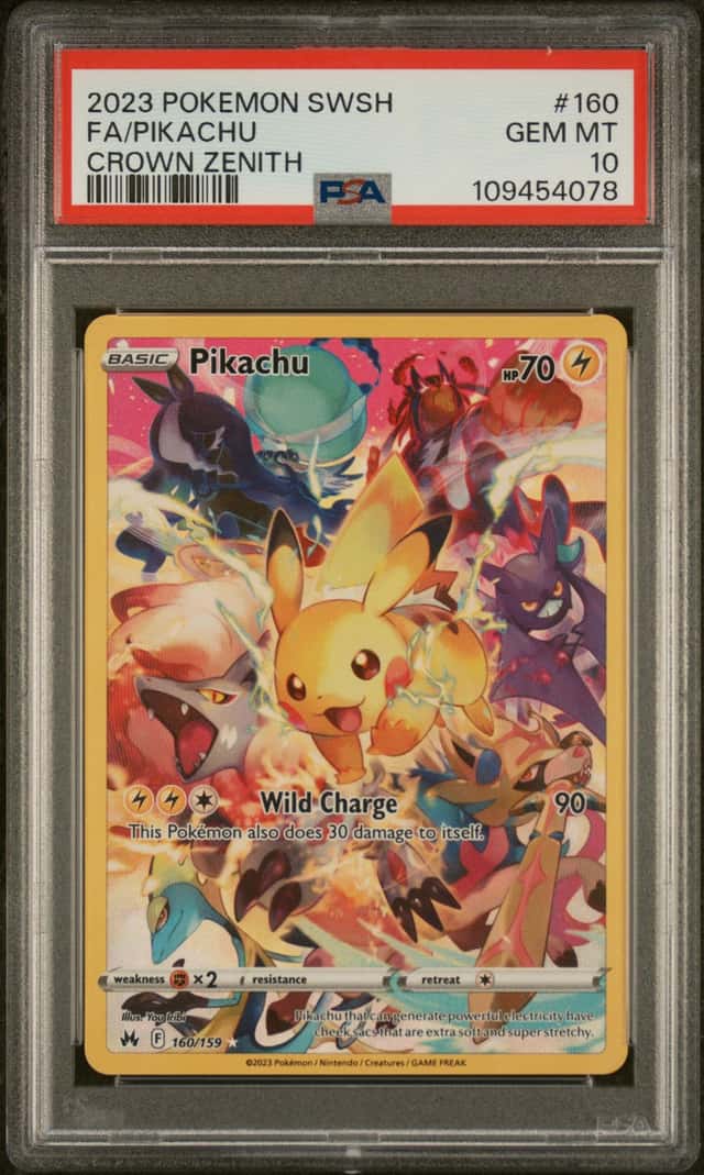 2023 Pokemon SWSH Crown Zenith Pikachu #160/159 PSA 10 GEM MINT GEM MINT