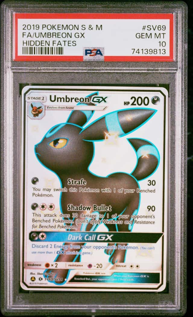 2019 Pokemon SM Hidden Fates Umbreon GX Shiny Vault #SV69/SV94 PSA 10 GEM MINT