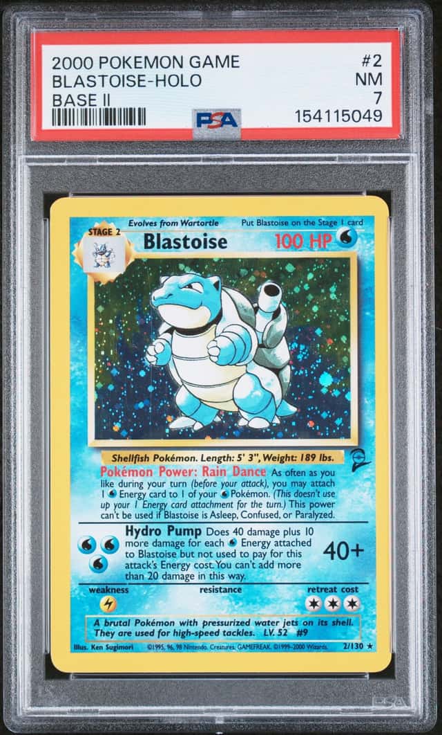 2000 POKEMON BASE II (BASE 2) #1 BLASTOISE-HOLO PSA 7 UNLIMITED