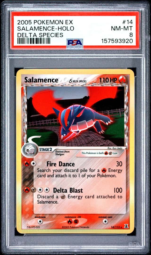 Pokemon Cards PSA 8 NM-MT Salamence Delta Species Holo Rare 2005 14/113