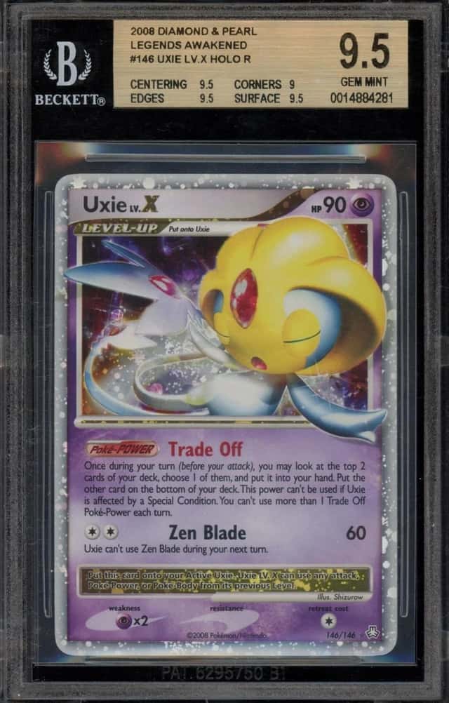 Pokemon Uxie LV.X Holo Diamond And Pearl Legends Awakened 146 BGS 9.5