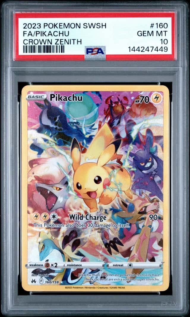 Pokemon Pikachu Crown Zenith Secret Rare 160/159 PSA 10 Gem Mint