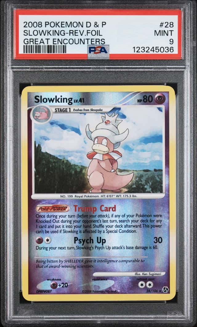 Pokemon Slowking Reverse Holo Great Encounters 28/106 PSA 9 Mint