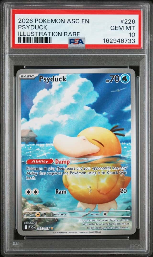 Pokemon Psyduck Ascended Heroes 226 Illustration Rare PSA 10 Gem Mint