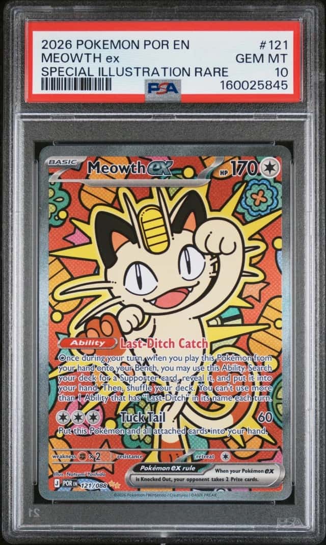Pokemon Meowth ex Perfect Order 121 Special Illustration Rare PSA 10 Gem Mint