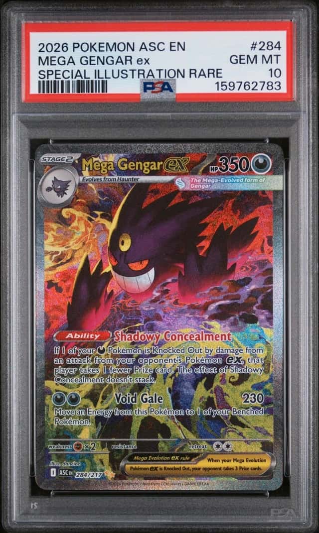 Pokemon Mega Gengar ex Ascended Heroes 284 Special Illustration Rare PSA 10