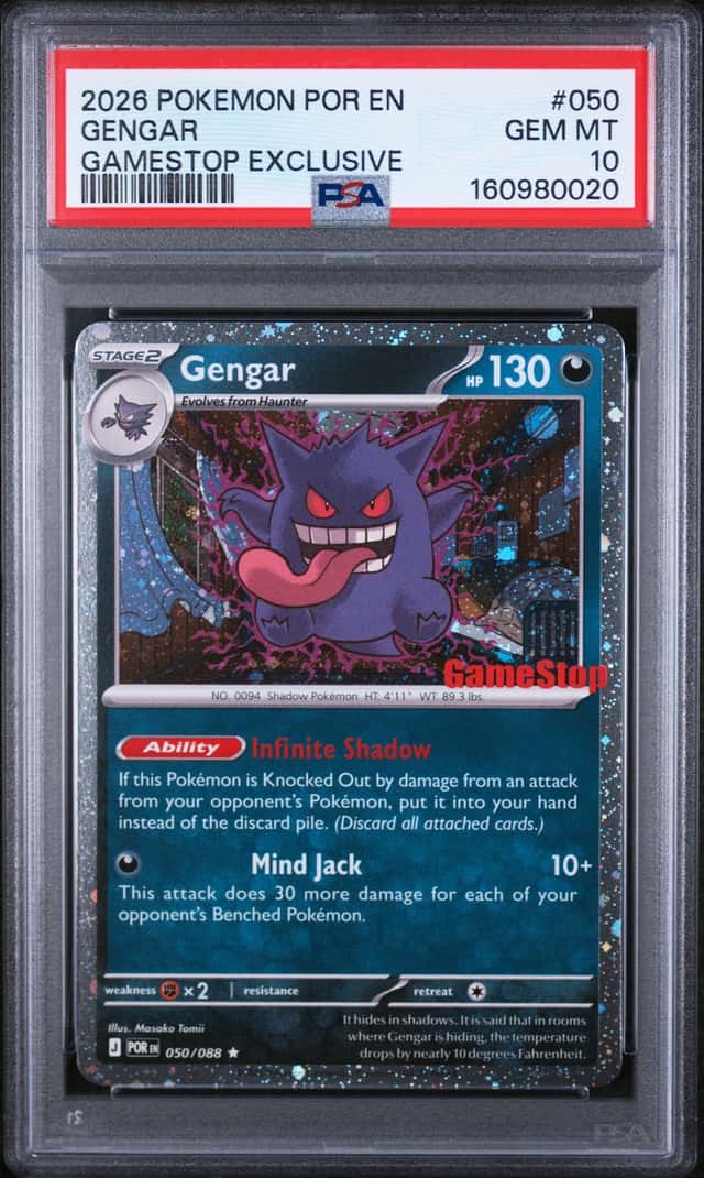 2026 POKEMON POR EN-PERFECT ORDER GAMESTOP EXCLUSIVE #050 GENGAR PSA 10