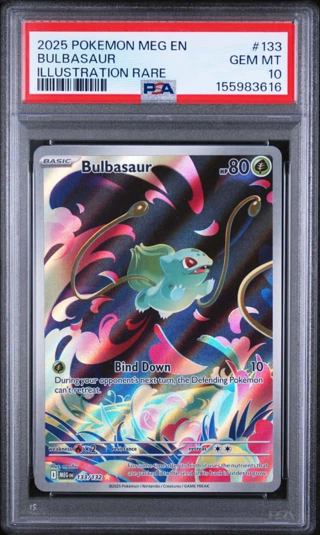 2025 POKEMON MEG EN-MEGA EVOLUTION ILLUSTRATION RARE #133 BULBASAUR PSA 10