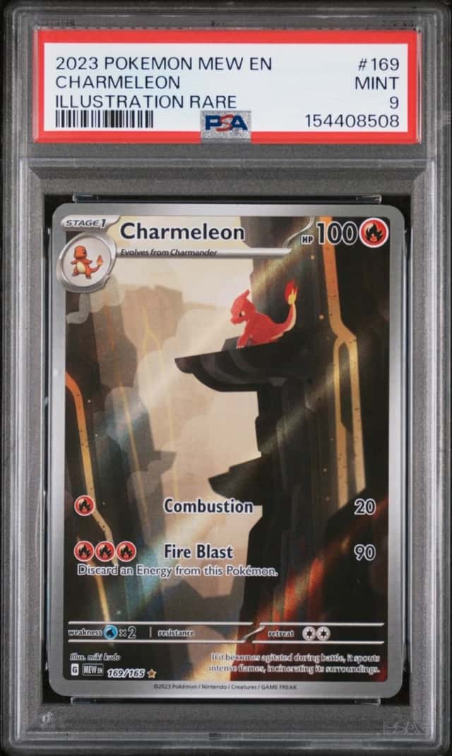 2023 POKEMON MEW EN-151 ILLUSTRATION RARE #169 CHARMELEON PSA 9