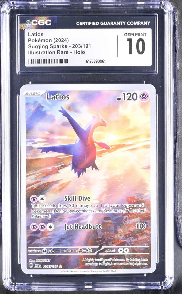2024 Surging Sparks SIR Pokémon Latios Holo CGC 10