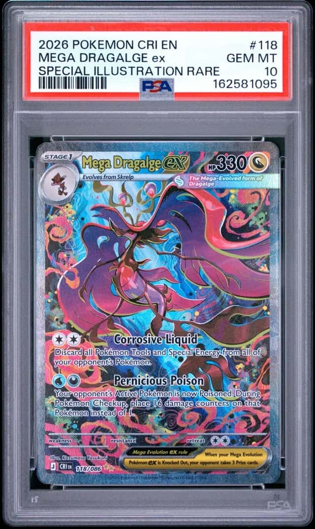 2026 POKEMON CHAOS RISING SPECIAL ILLUSTRATION RARE MEGA DRAGALGE EX PSA 10