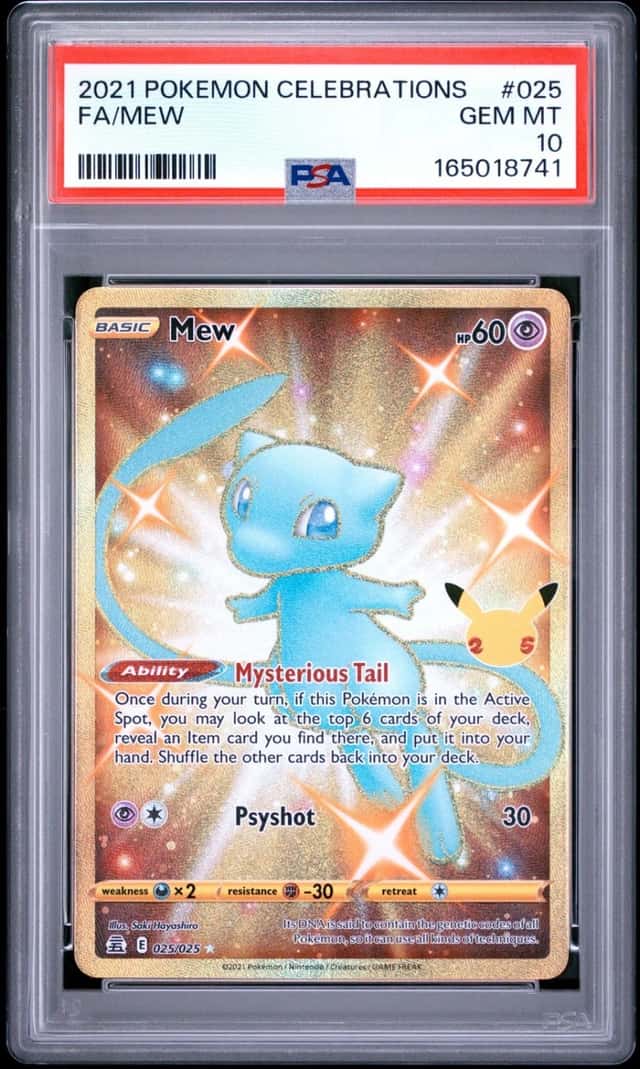 2021 POKEMON CELEBRATIONS #025 FULL ART/MEW PSA 10