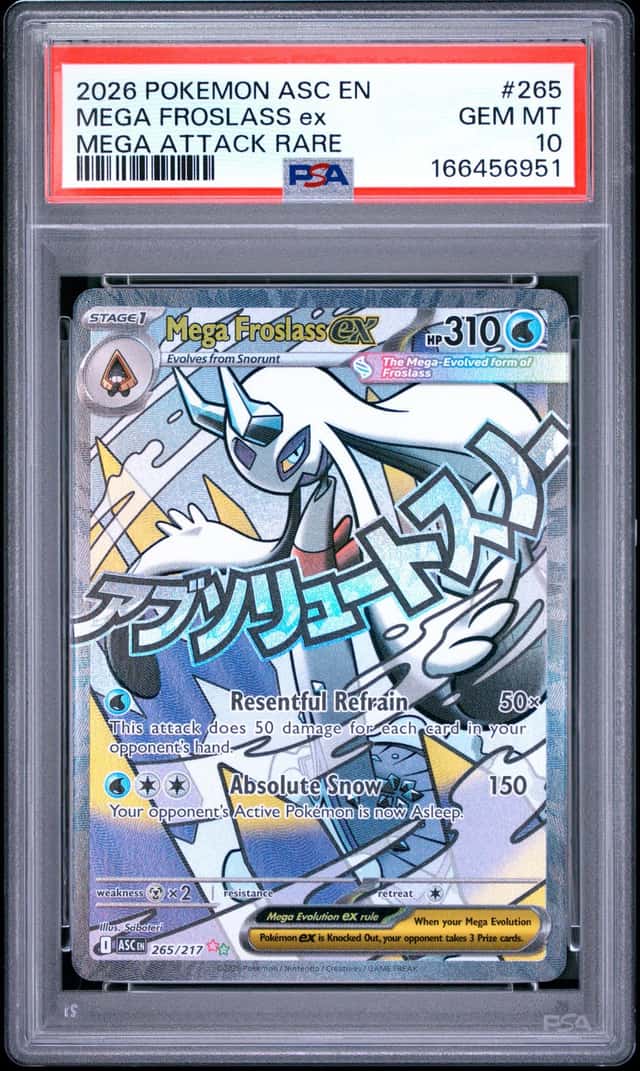 Pokemon Mega Froslass Ex Ascended Heroes Mega Attack Rare #265 PSA 10 Gem Mint