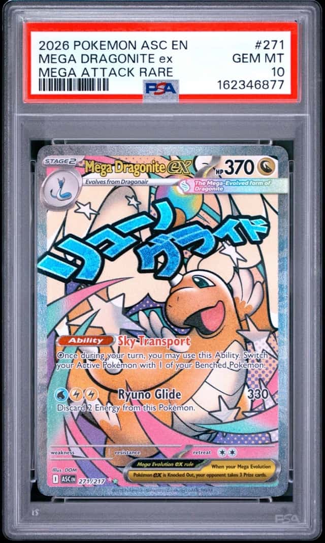 2026 POKEMON ASC EN-ASCENDED HEROES MEGA ATTACK RARE MEGA DRAGONITE EX PSA 10