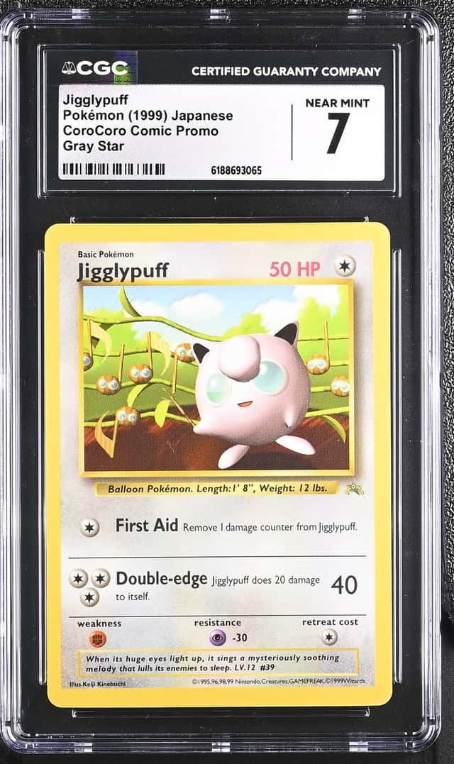 Pokémon Jigglypuff 1999 JPN CoroCoro Comic Promo Gray Star CGC 7
