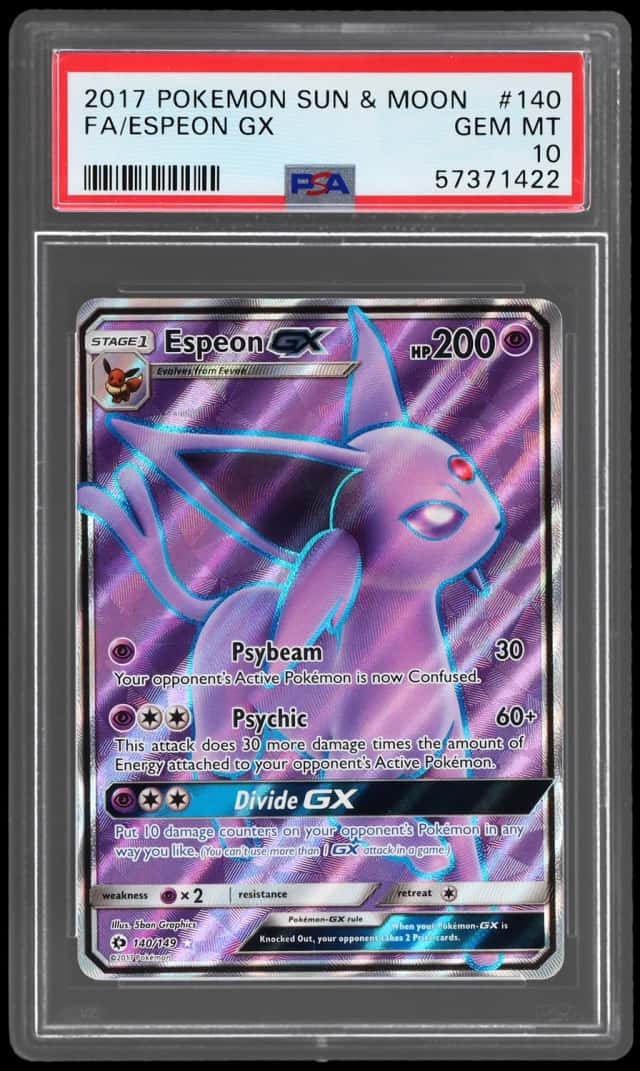 2017 Pokemon Sun and Moon Espeon Gx #140