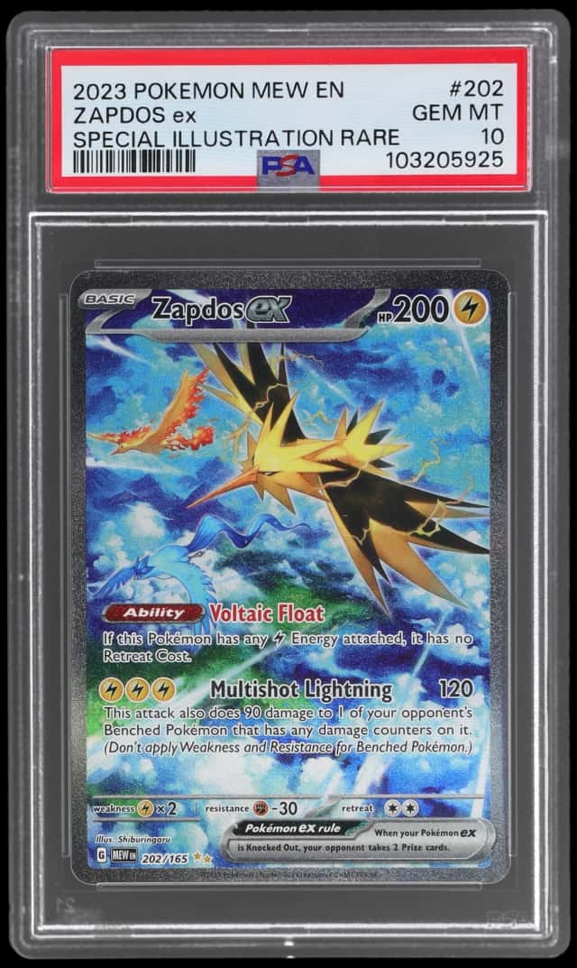 2023 Pokemon Mew Special Illustration Rare Zapdos Ex #202