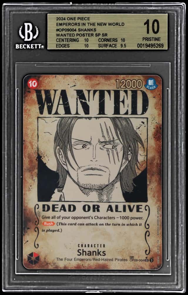 2024 One Piece Emperors In the New World Wanted Alternate Art Shanks #OP09004