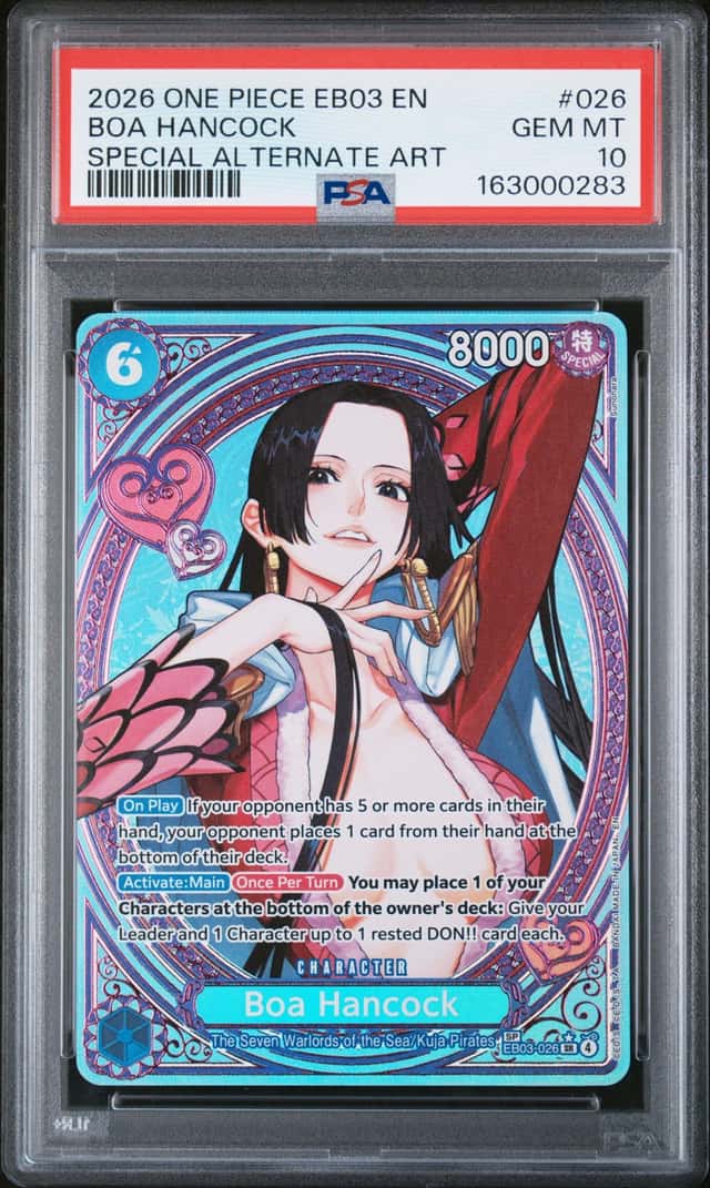 2026 One Piece EB03 E Special Alternate Art #026 Boa Hancock PSA 10 GEM MINT