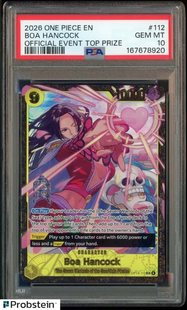 2026 One Piece EN Official Event Top Prize #112 Boa Hancock PSA 10 GEM MINT