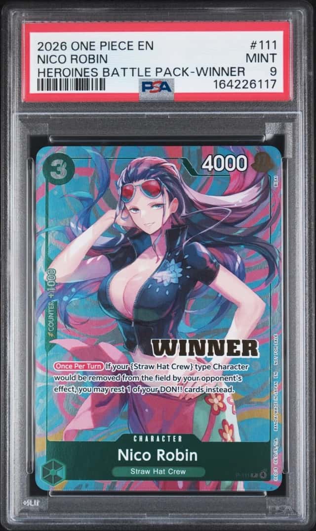 2026 ONE PIECE HEROINES BATTLE PACK WINNER #111 NICO ROBIN PSA 9