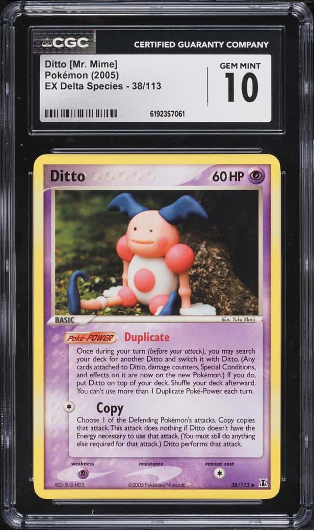 2005 Pokemon EX Delta Species Ditto Mr. Mime #38 CGC 10 GEM MINT
