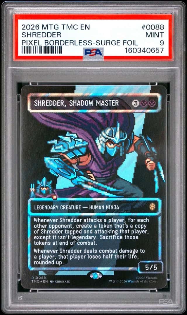 2026 MTG TEENAGE MUTANT NINJA TURTLES COMMANDER SHREDDER, SHADOW MASTER PSA 9