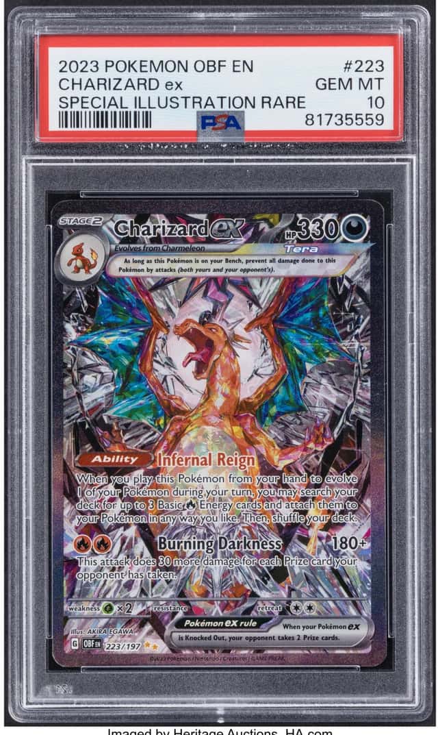 Pokémon Charizard ex 223 Obsidian Flames PSA Trading...