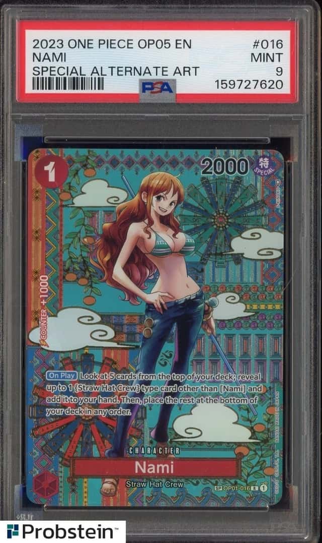 2023 One Piece OP05 EN Special Alternate Art #016 Nami PSA 10 GEM MINT