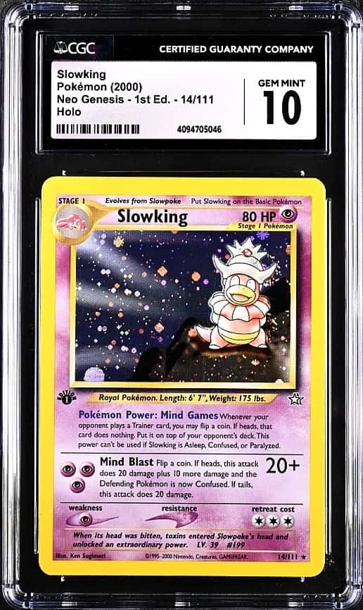 Pokémon Slowking 2000 Neo Genesis - 1st Ed. #14/111 Holo CGC 10