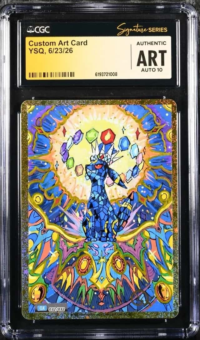 Pokemon 2023 Custom Art Card Umbreon Sketch YSQ Signed CGC ART AUTO 10