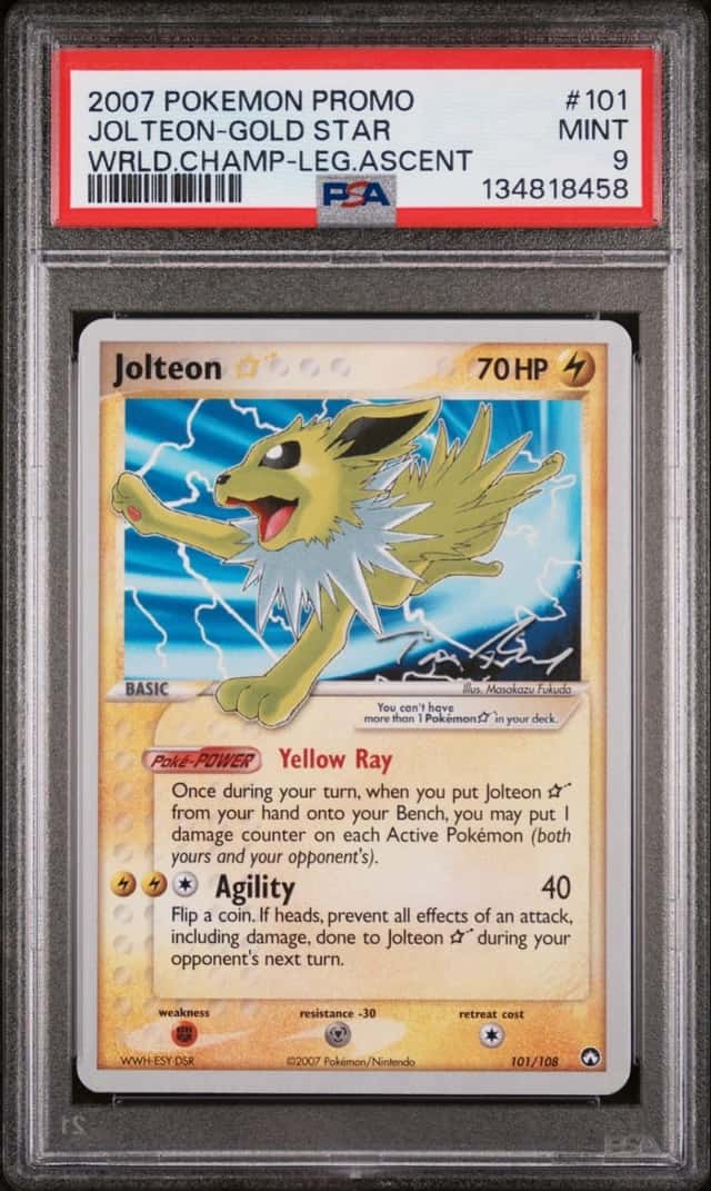 Pokemon Jolteon Gold Star World Championships Promo 101 Legendary Ascent PSA 9