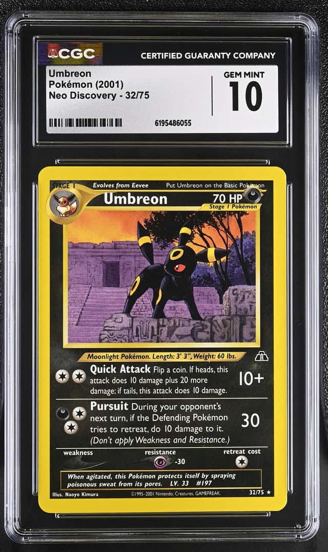 Pokemon Umbreon Neo Discovery Unlimited 32/75 CGC 10 Gem Mint