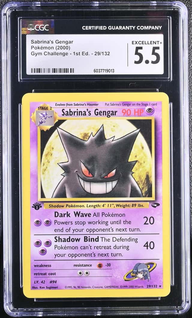 2000 Pokemon Gym Challenge 1st Edition Sabrina's Gengar #29/132 CGC 5.5