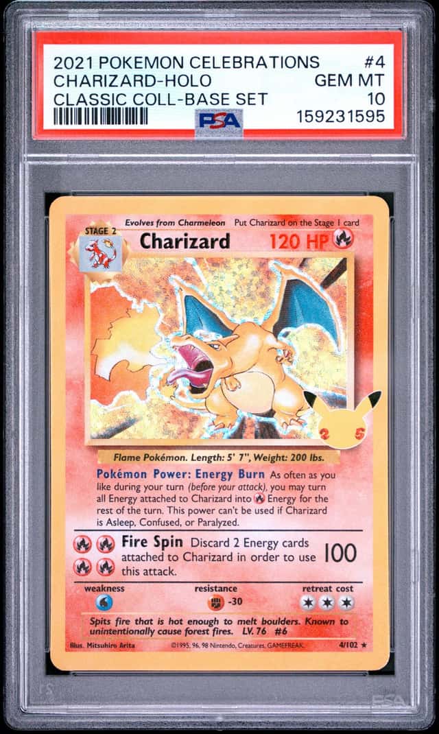 2021 Pokemon SWSH Celebrations Charizard Classic Collection #4/102 PSA 10