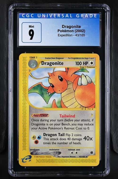 2002 Pokémon Expedition #43/165 Dragonite CGC 9 MINT