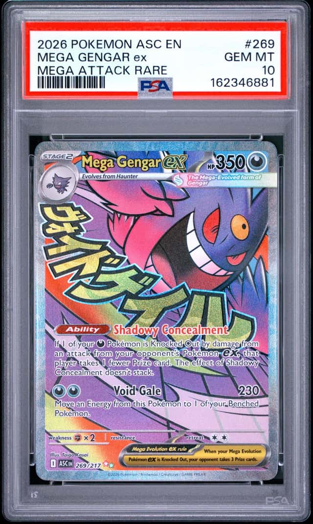 2026 POKEMON ASC EN-ASCENDED HEROES MEGA ATTACK RARE #269 MEGA GENGAR EX PSA 10
