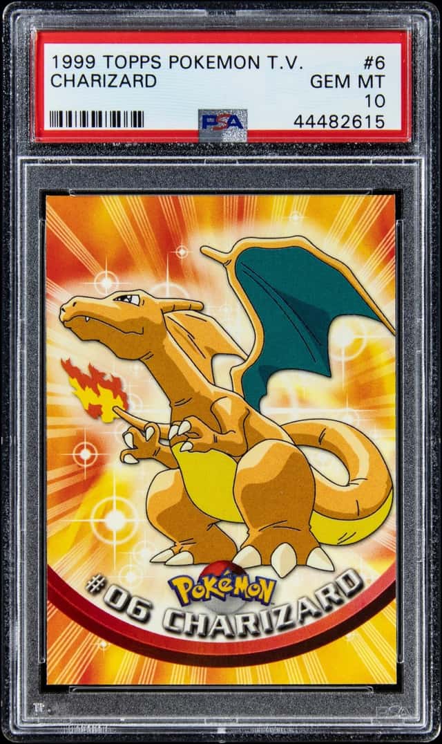 1999 Topps Pokemon T.V. #6 Charizard - PSA GEM MT 10