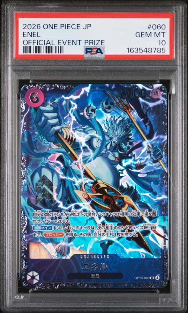 2026 ONE PIECE JAPANESE PROMOS OFFICIAL EVENT PRIZE #060 ENEL PSA 10