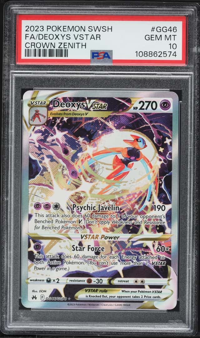 2023 Pokemon Sword & Shield Crown Zenith Alt Art Deoxys VSTAR #GG46 PSA 10 GEM MINT