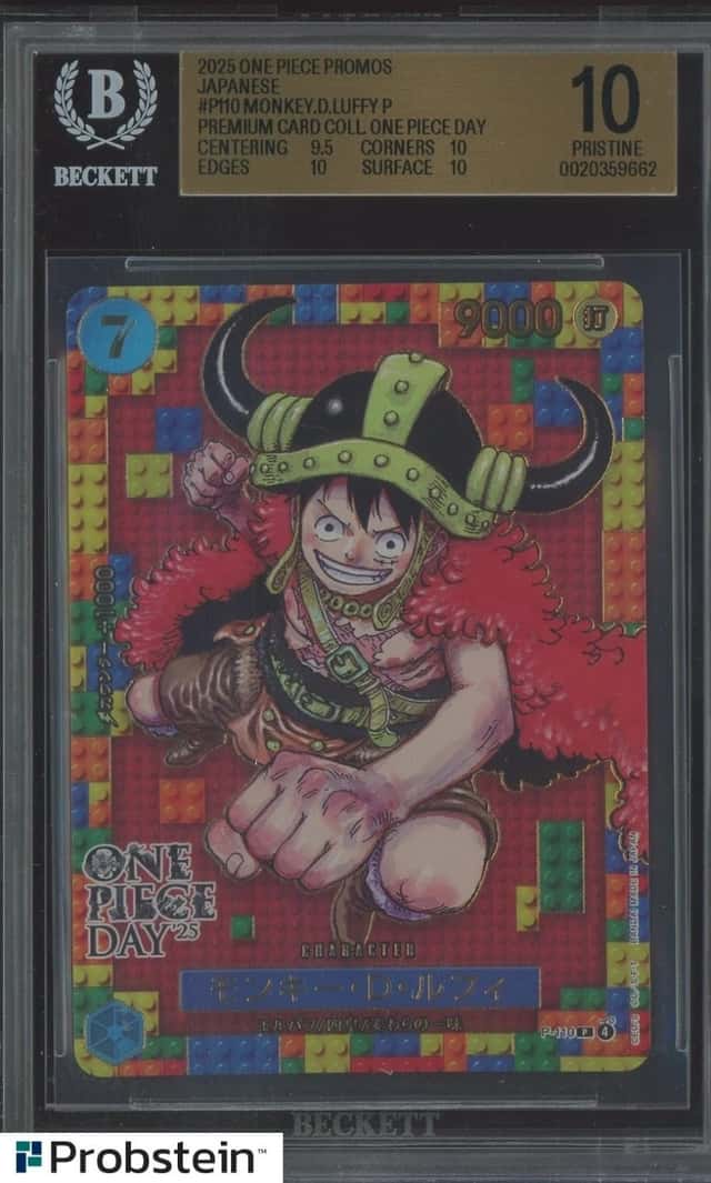 2025 One Piece JPN Monkey D Luffy Premium Card One Piece Day BGS 10 PRISTINE