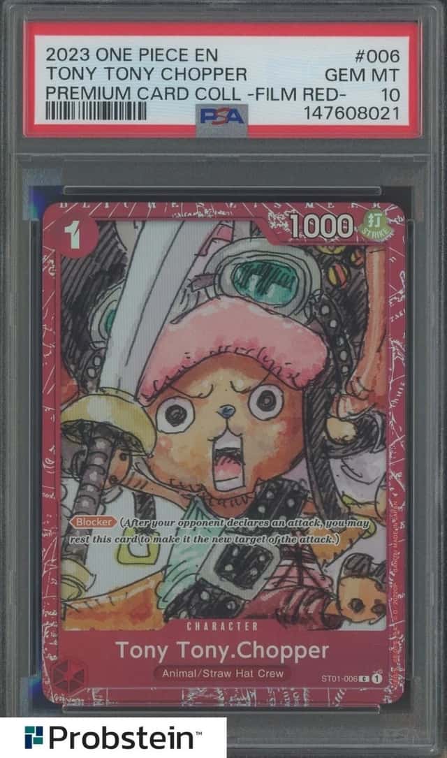 #1 2023 One Piece En Premium Card Coll Film Red #006 Tony Tony Chopper PSA 10