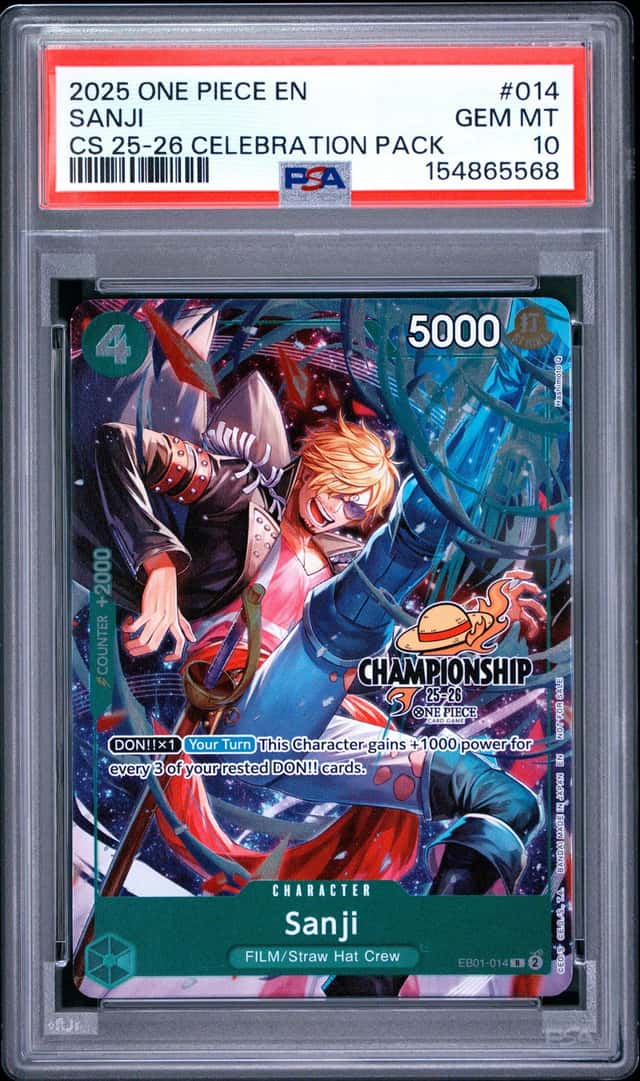 2025 One Piece EN Sanji CS 25-26 Celebration Pack #014 PSA 10 GEM MINT GEM MINT