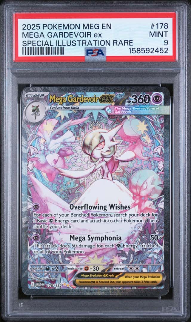 Pokemon 2025 Mega Gardevoir ex ME01 Mega Evolution 178/132 SIR Foil PSA 9