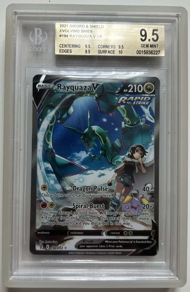 Pokemon Rayquaza V 194/203 Evolving Skies Full Art Holo BGS 9.5 (2021)