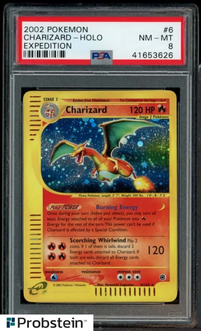 2002 Pokemon Expedition #6 Charizard Holo PSA 8 NM-MT