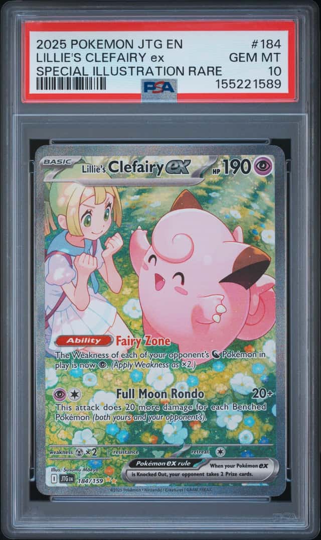 2025 Pokemon JTG EN #184 Lillie's Clefairy ex SIR PSA 10 GEM MINT