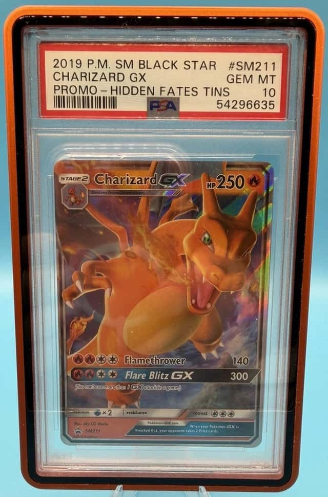 Pokemon 2019 SM Black Star Promo Hidden Fates Charizard GX SM211 Holo PSA 10