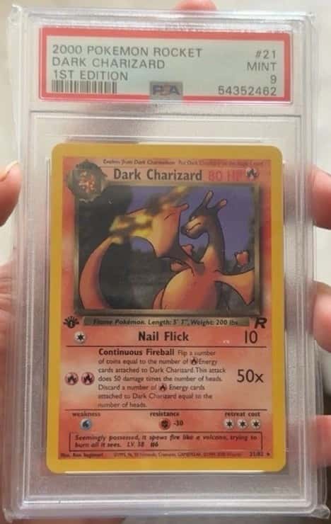 2000 Pokemon Team Rocket Dark Charizard 1st Edition #21 PSA 9